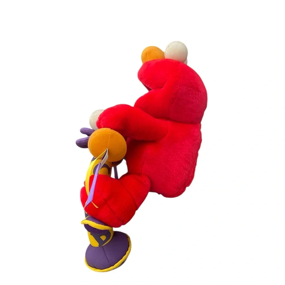 Sesame Street Elmo Plush Stuffed Jump and Learn Sounds Fisher Price 2000 WORKS